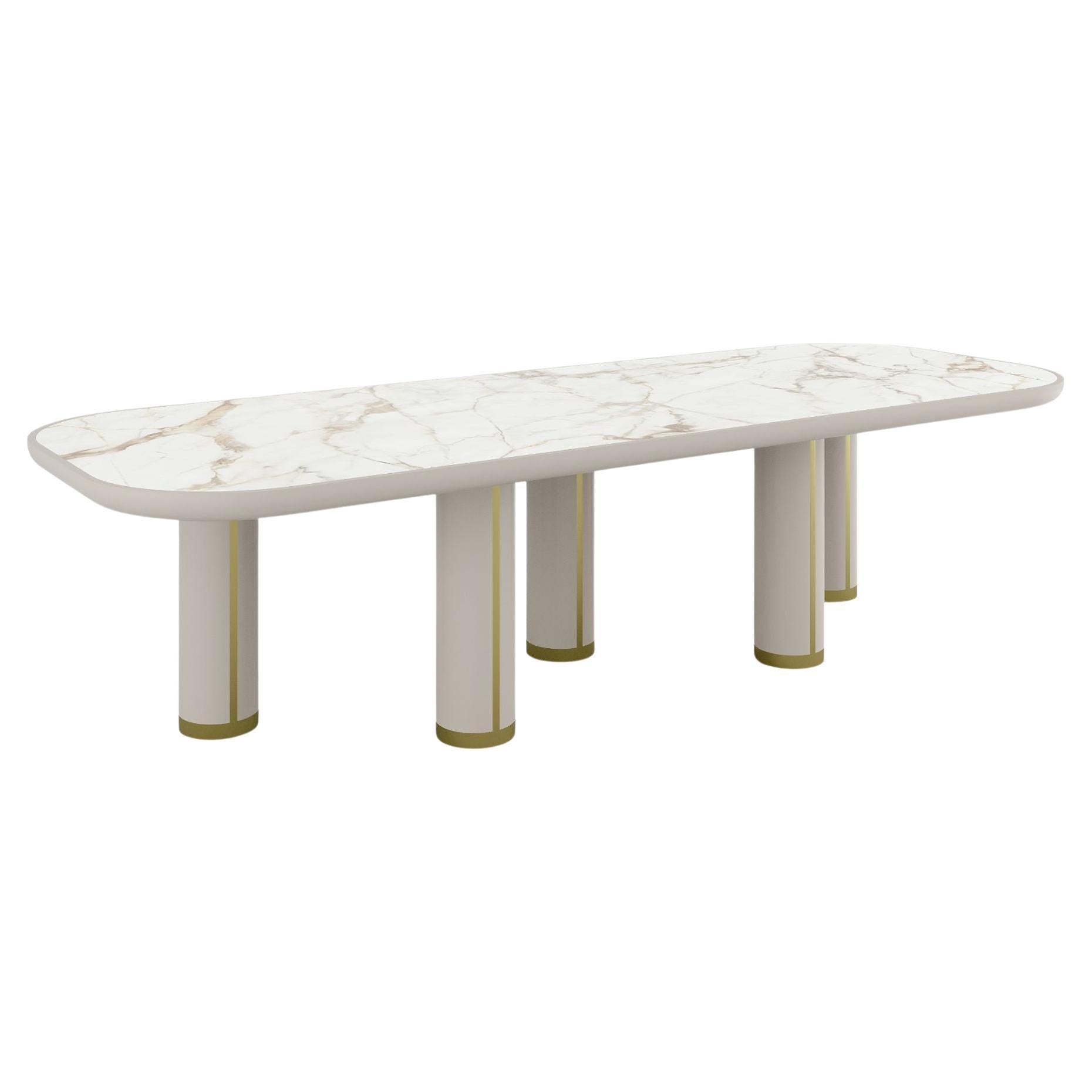 BEL-AIR five-legged dining table with ceramic top For Sale