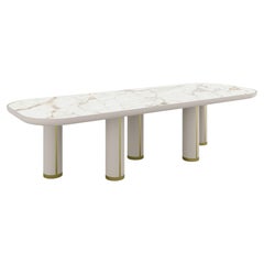 Table de salle à manger BEL-AIR à cinq pieds avec plateau en céramique