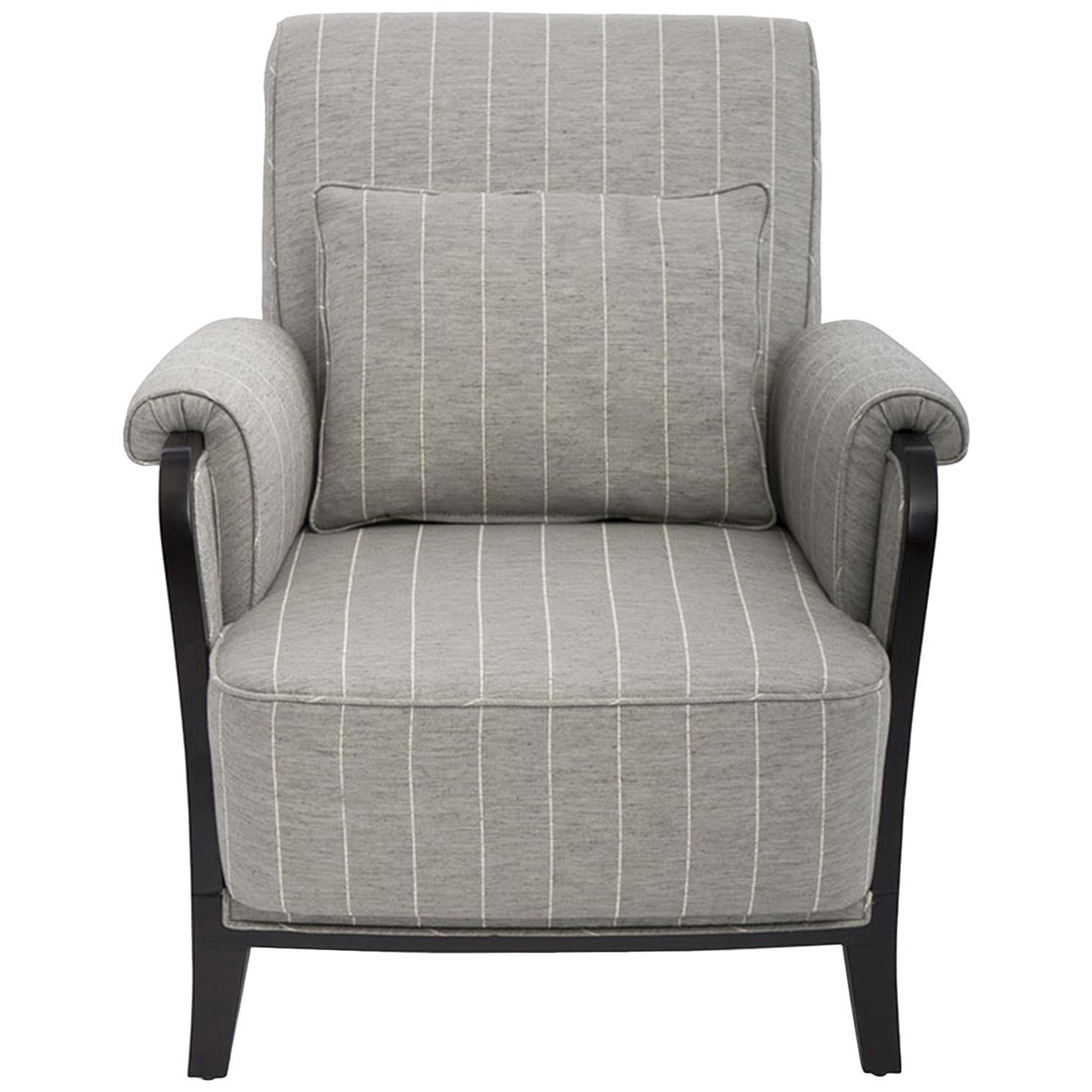 Bel Air Lounge Chair I in Chocolate and Granite by Innova Luxuxy Group For Sale