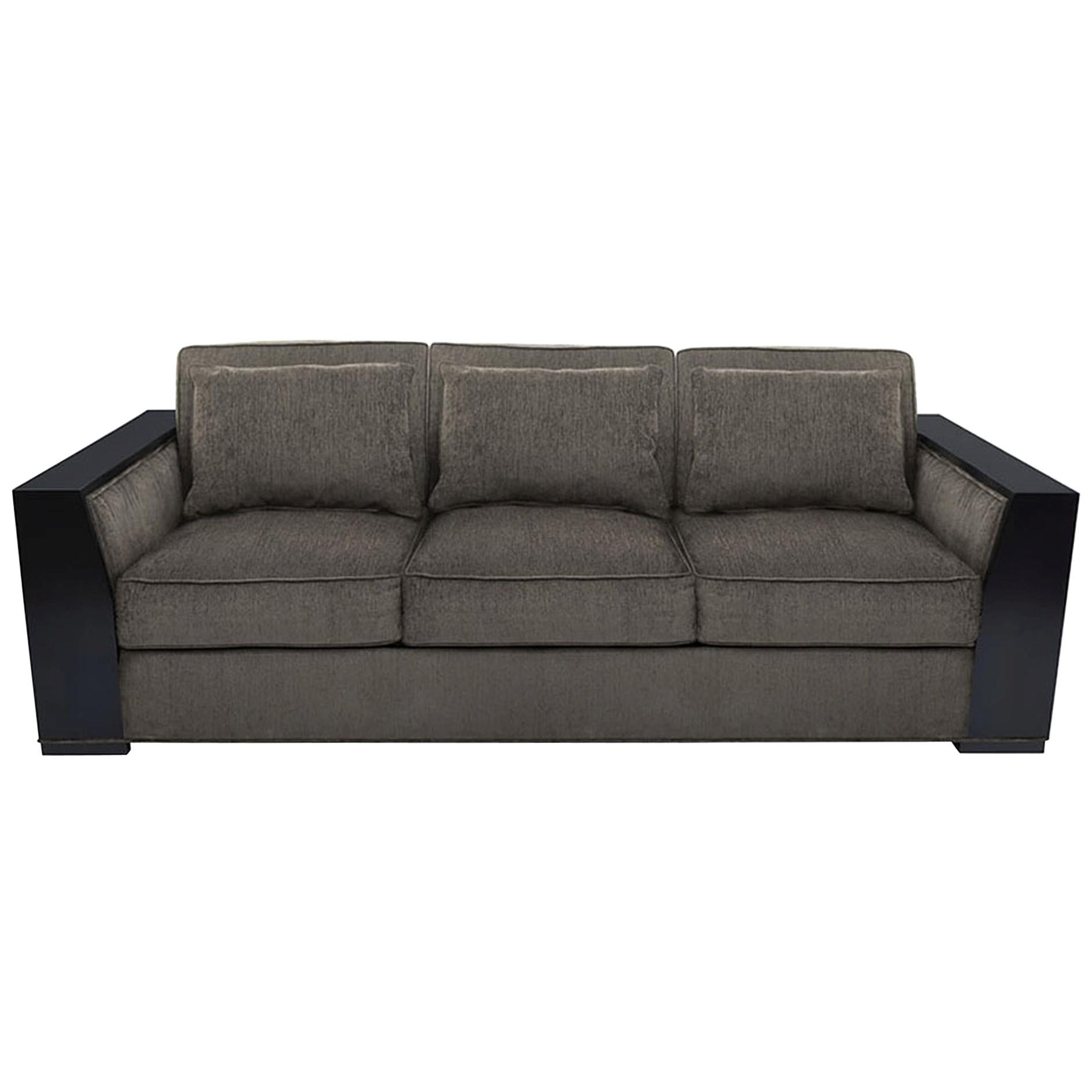 Bel Air Sofa in Chocolate & Navy by Innova Luxuxy Group For Sale