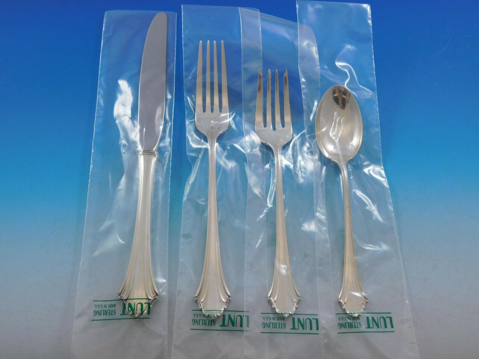 Bel Chateau by Lunt Sterling Silver Flatware Set for 8 Service 40 Pieces New In Excellent Condition In Big Bend, WI