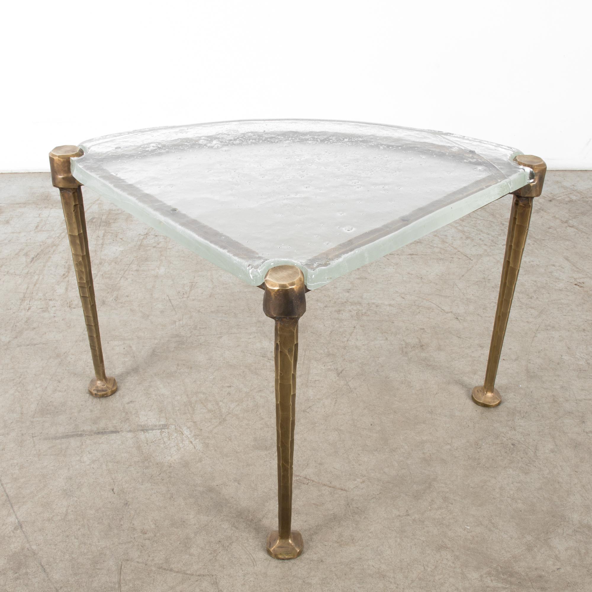 Bel Design 1970s Italian Hand Forged Brass Coffee Table 4