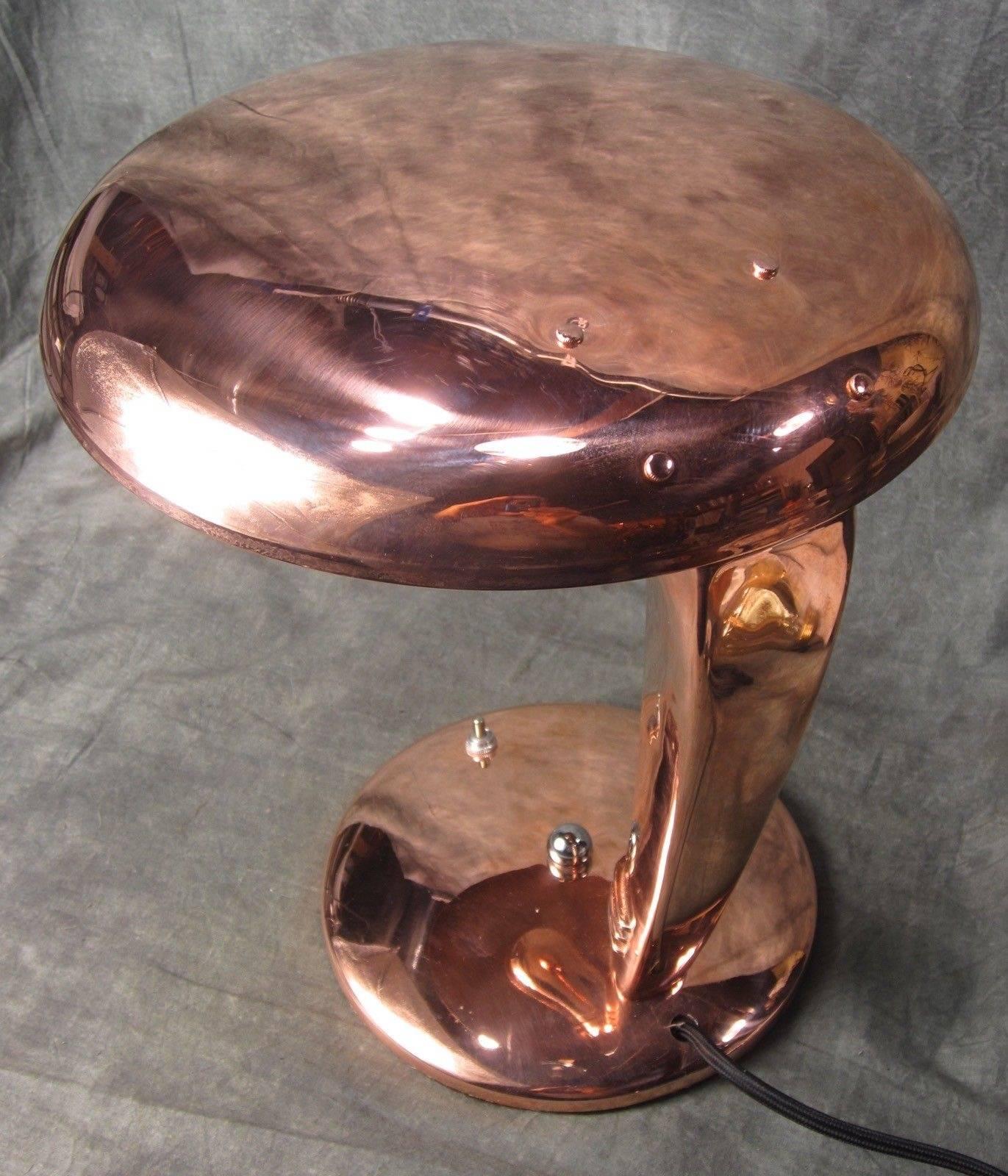 Machine Age Table Desk Lamp Faries Cobra Streamline Art Deco In Excellent Condition In Oakland, CA