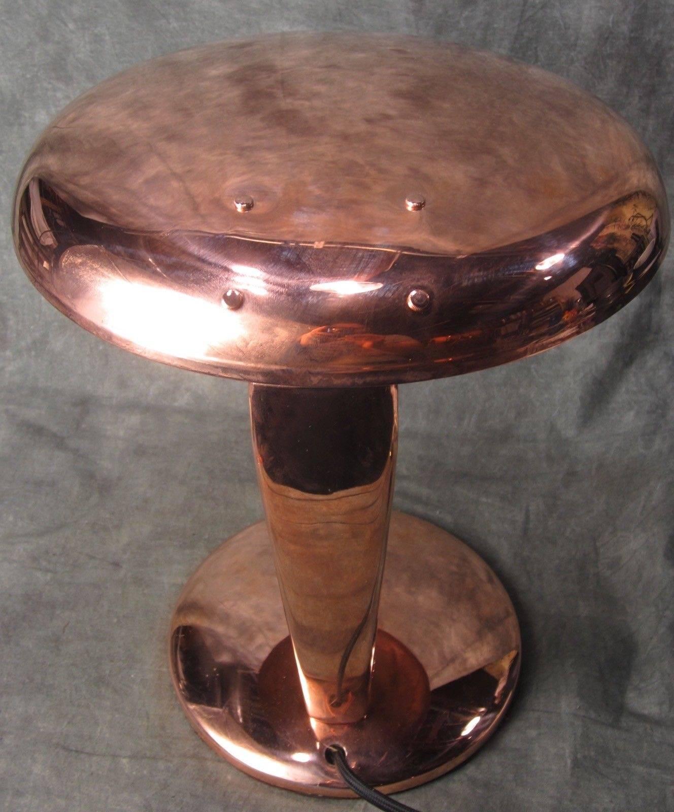 Mid-20th Century Machine Age Table Desk Lamp Faries Cobra Streamline Art Deco