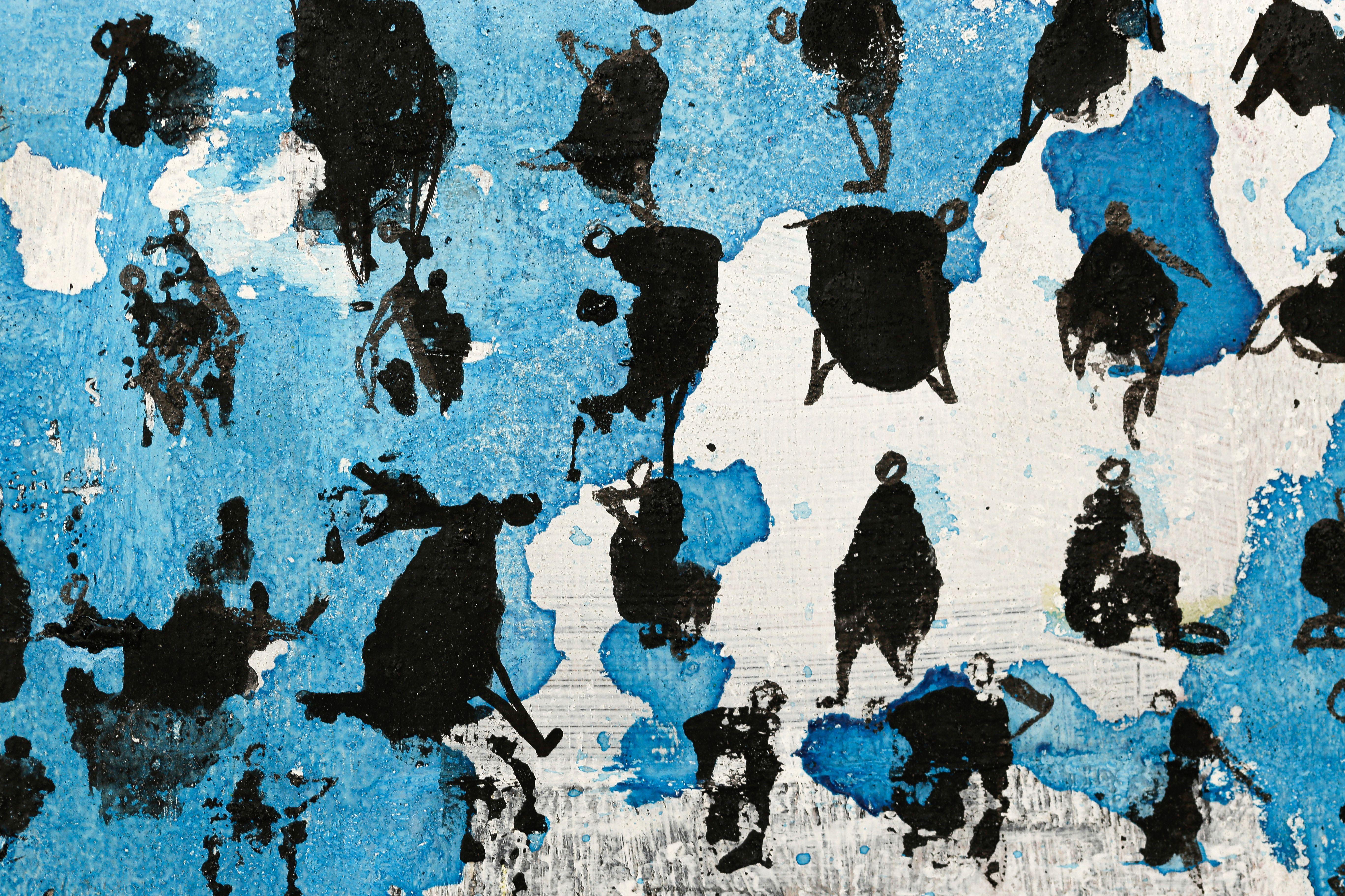 Som histÃ²res de refugiades, Gemälde, Acryl auf Leinwand (Sonstige Kunststile), Painting, von Bel Mur