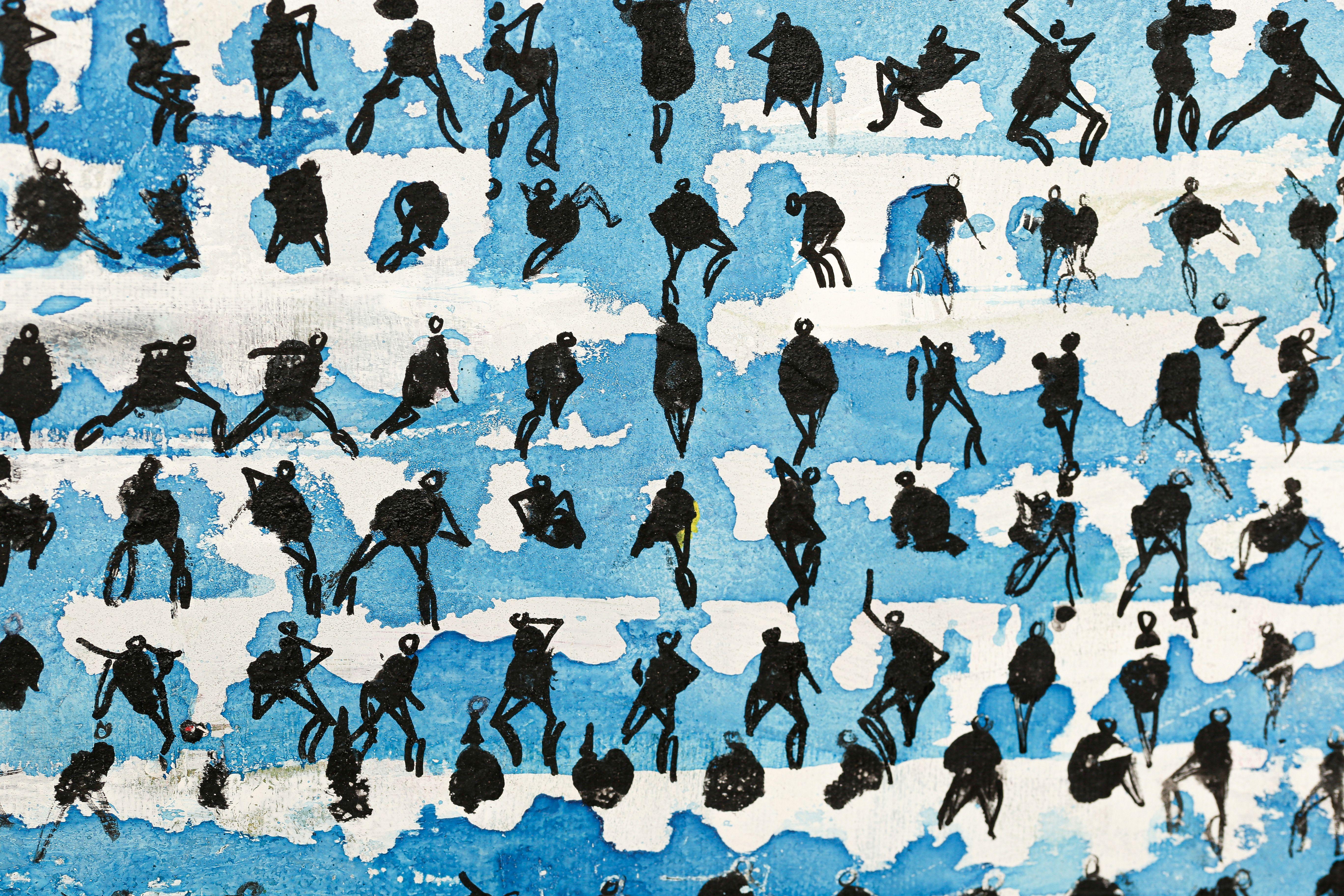 Som histÃ²res de refugiades, Gemälde, Acryl auf Leinwand im Angebot 1