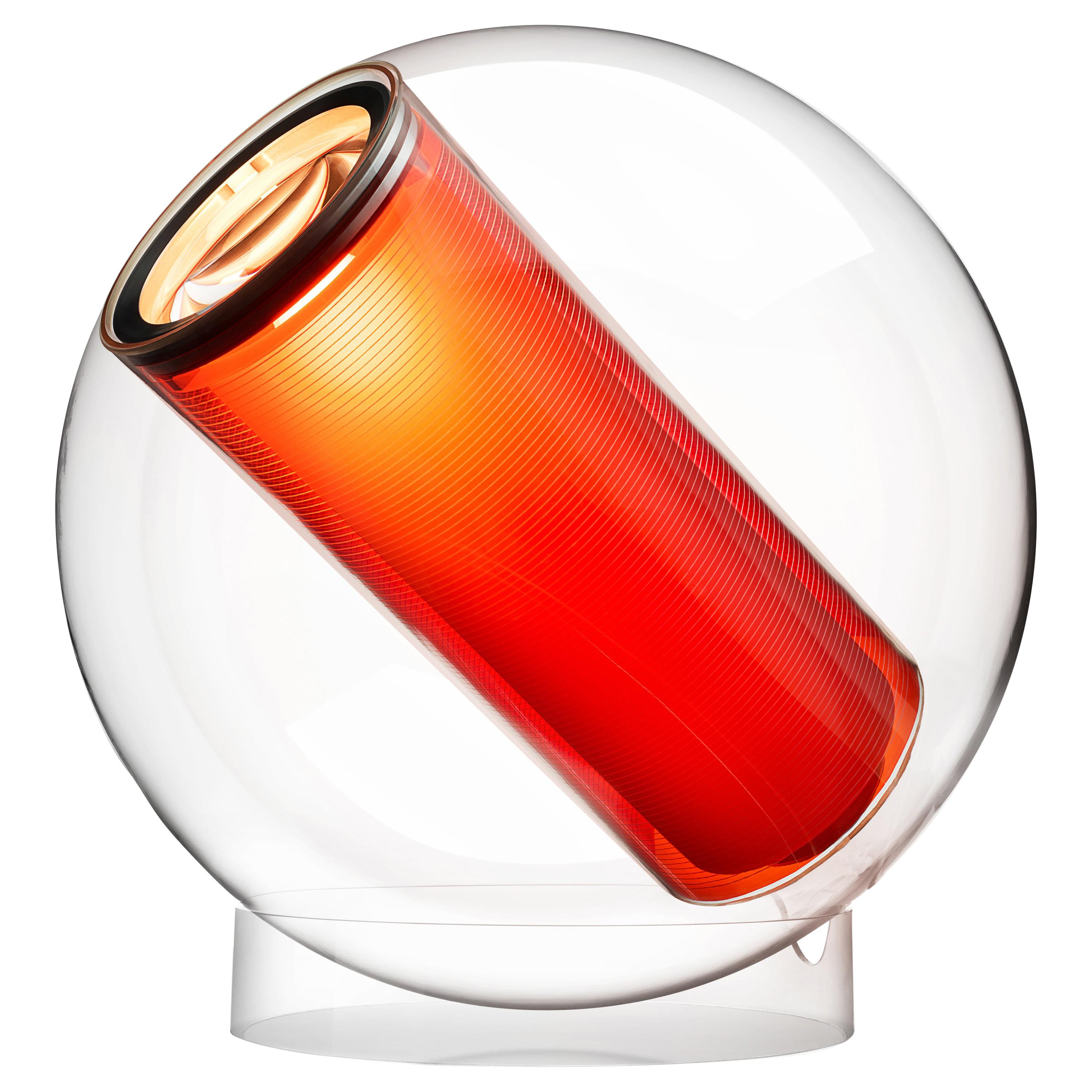 Bel Occhio-Tischlampe mit Gürtel in Orange von Pablo Designs im Angebot