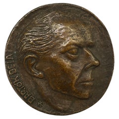 Retro Bela Bartok Bronze Medal Sculpture Hungarian Music Composer Ethnomusicologist