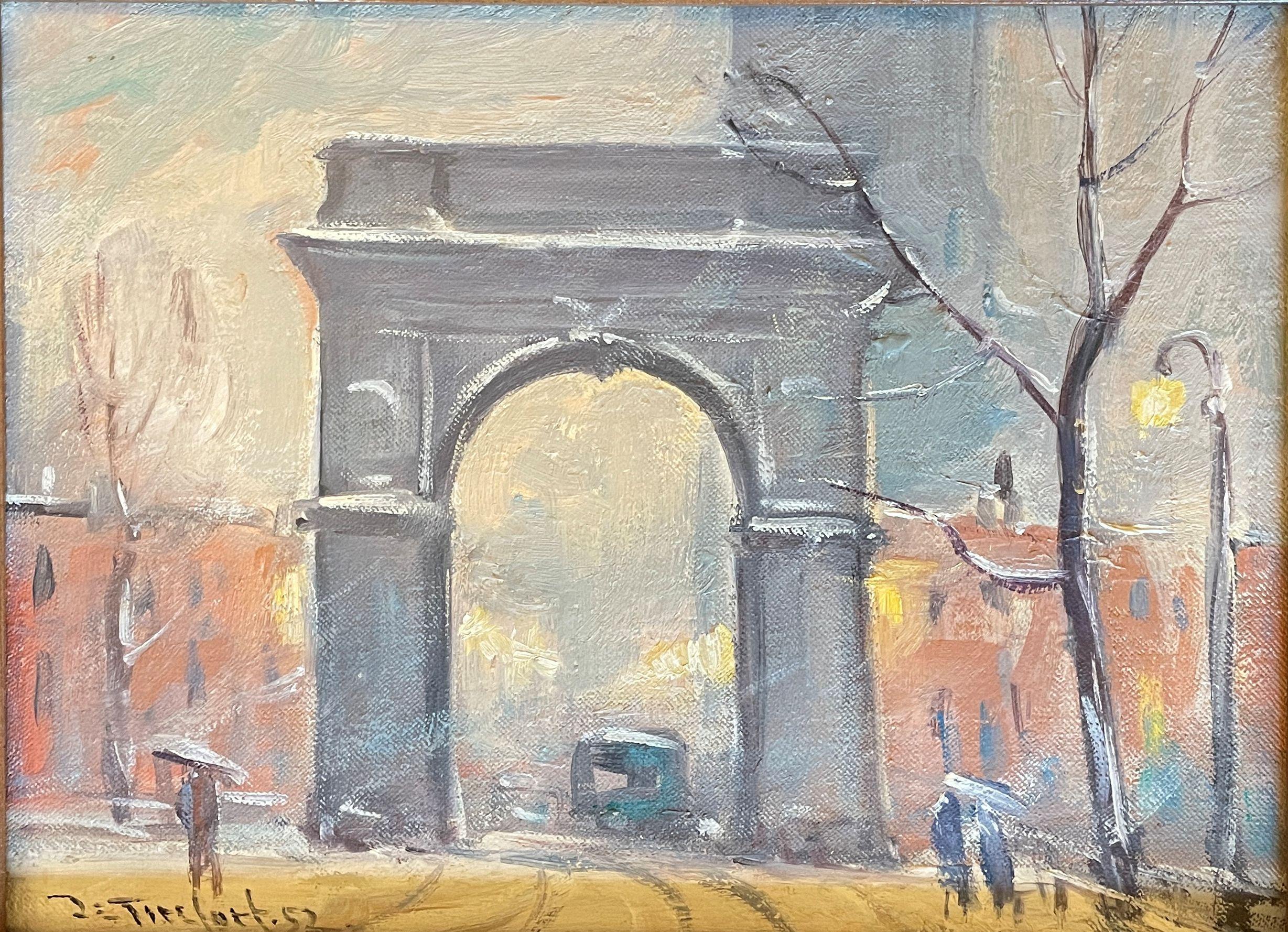 "Washington Square Park Arch," Bela de Tirefort, New York City Street Scene