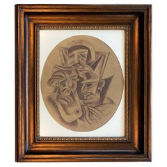 Bela Kadar Kubistische Malerei, "Kubistische Figuren"  Gemälde von Béla Kádár aus dem Jahr 1936