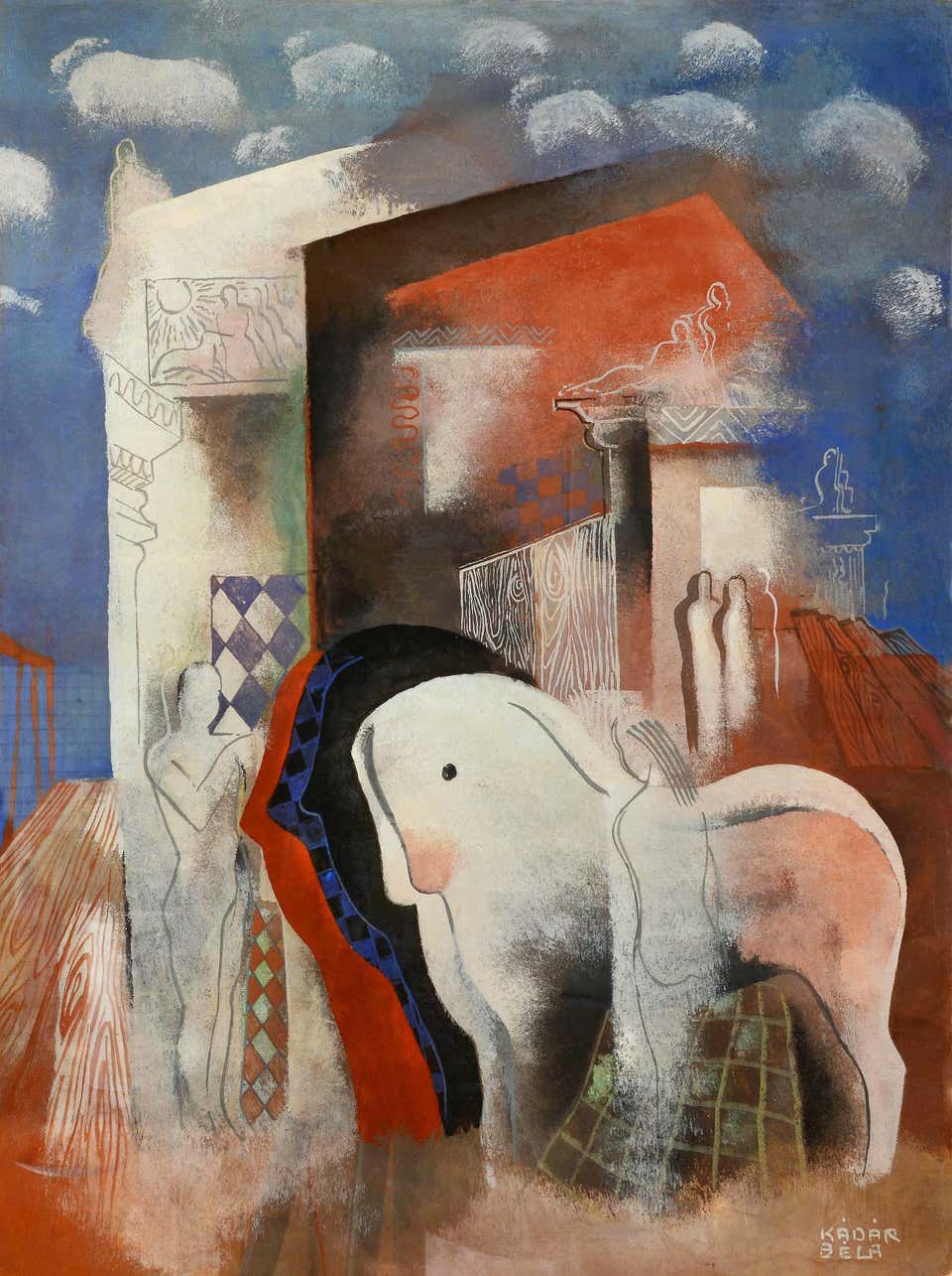 Art Deco Horses and Nude Figures