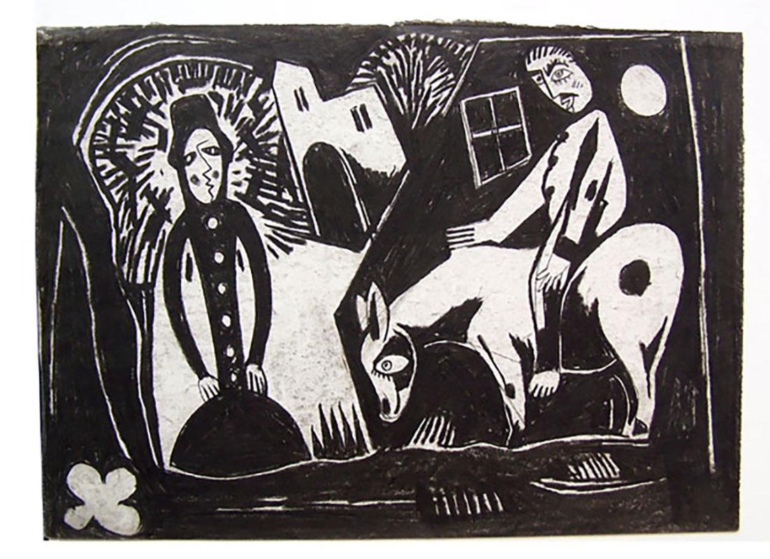 Encuentro nocturno, hacia 1920 - Art de Bela Kadar