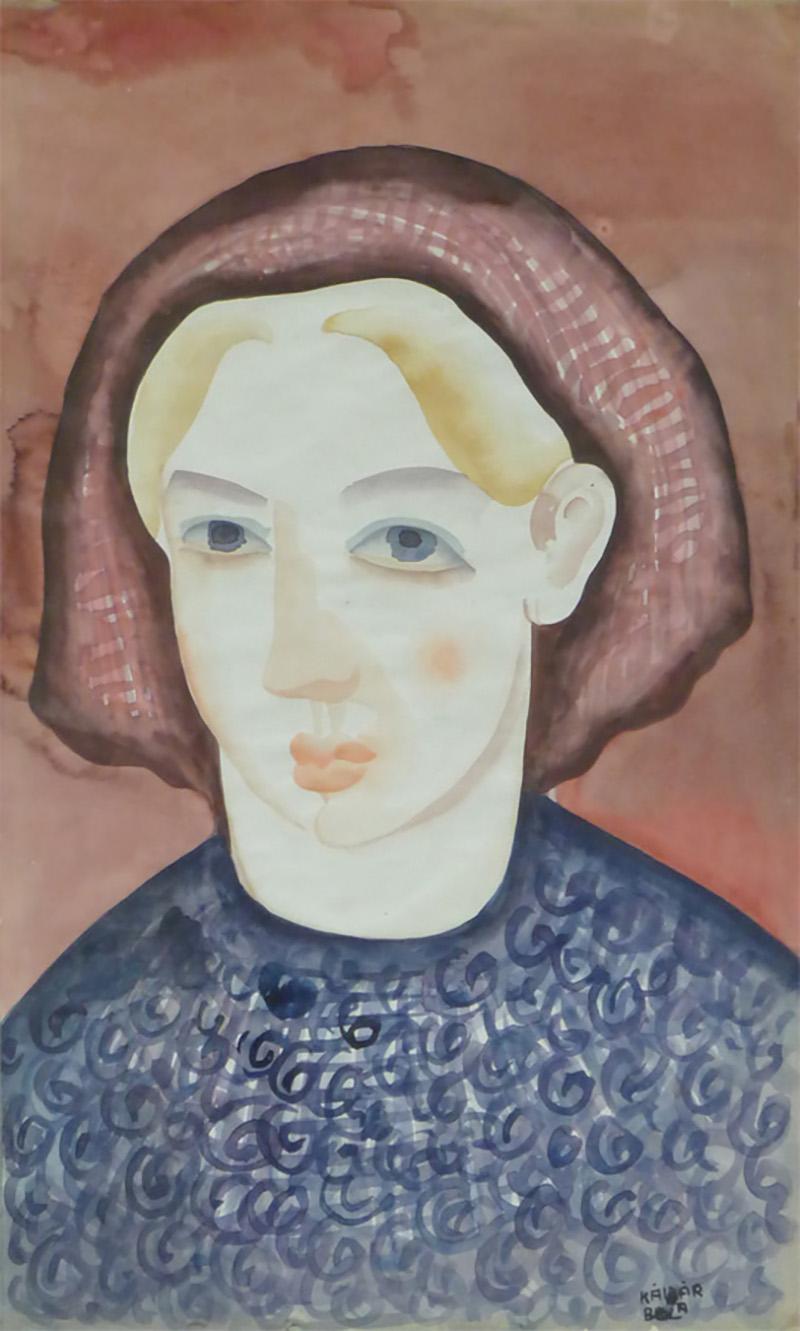 Bela Kadar Portrait Print –  Porträt einer jungen Dame, ca. 1938