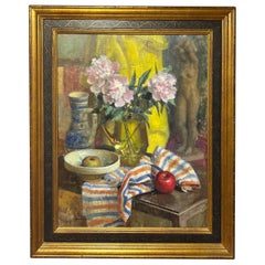 Bela Kontuly Bela (Hongrois 1904-1983) Nu et nature morte Huile sur toile