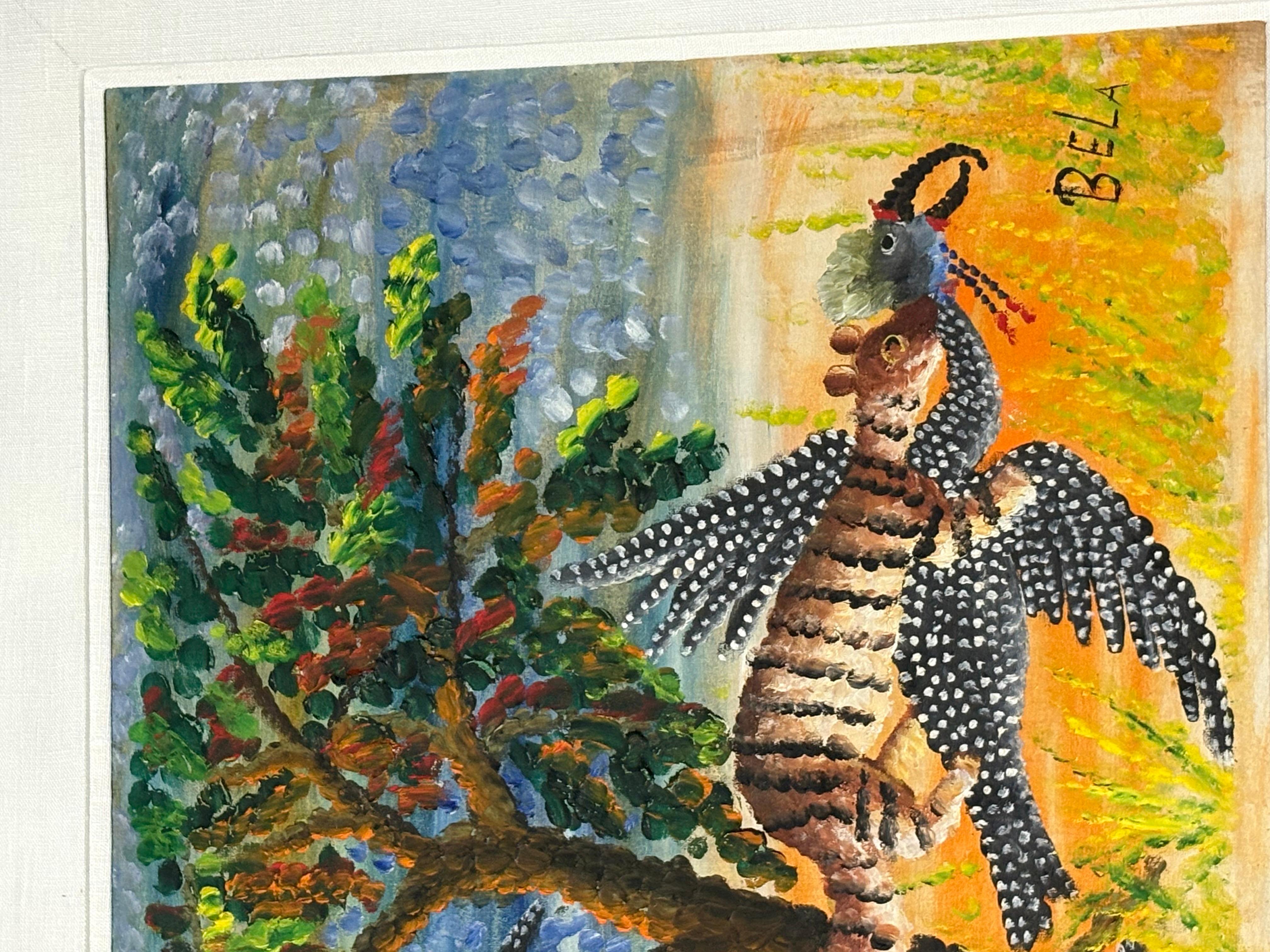 “Tiger attacking turkeys” For Sale 1