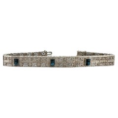 Filigranes Belais Art Deco Saphir-Armband
