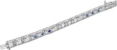 "Belais SM & S" Signed Art Deco Filigree White Gold Bracelet