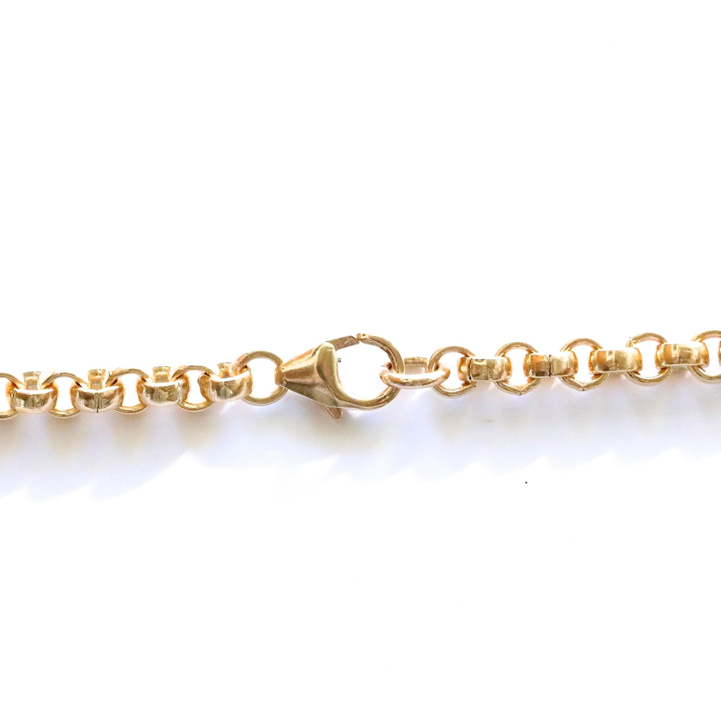 Women's or Men's Belcher Link 14 Karat Gold Chain