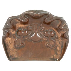 Beldray. Bandeja recogemigas de cobre Arts and Crafts con decoración floral impresa
