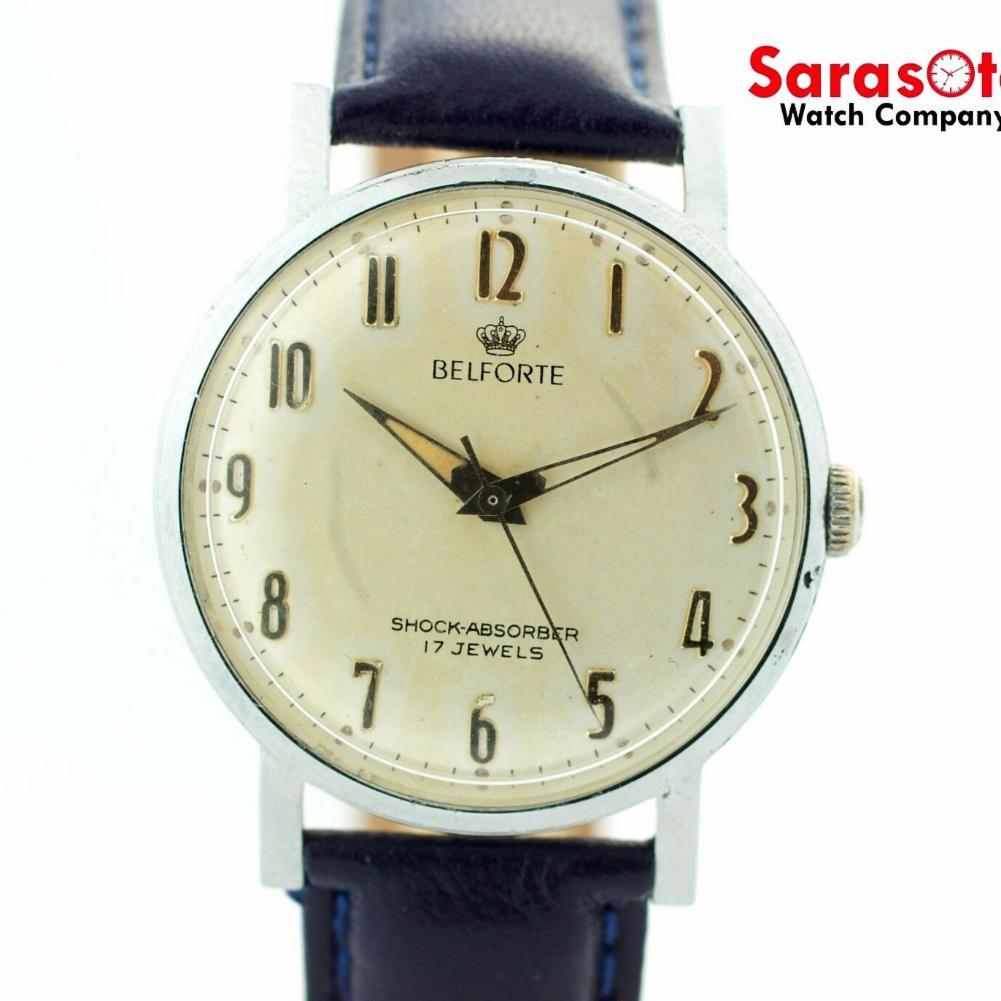 Belforte Series 9021 Reference #: 9021. Mens Automatic Self Wind Watch Stainless Steel Off White 33 MM. Verified and Certified by WatchFacts. 1 year warranty offered by WatchFacts.
