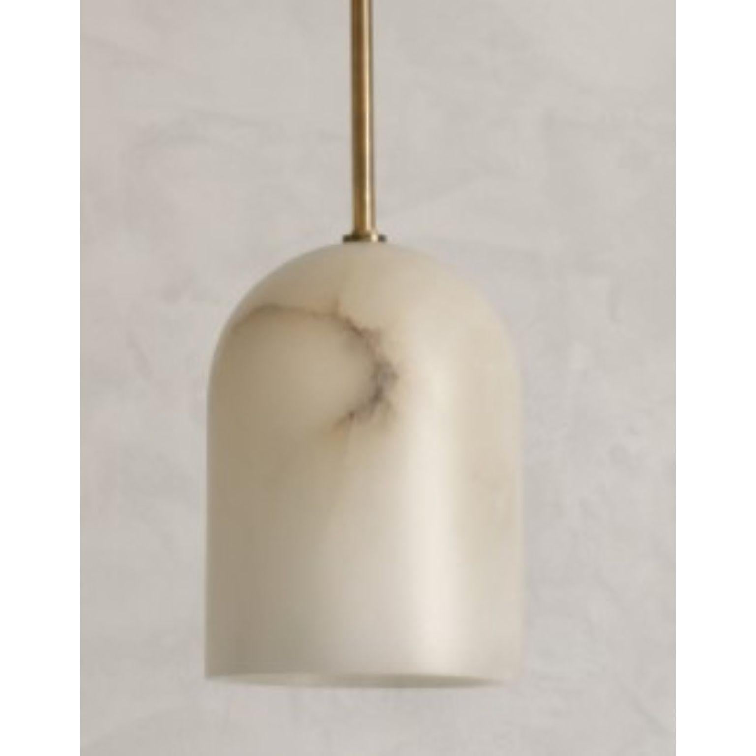 Spanish Belfry Alabaster Tube 16 Pendant by Contain For Sale