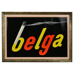 Belga Cigarettes Werbeschild von Rob Otten:: gerahmt Cellulite:: 1954