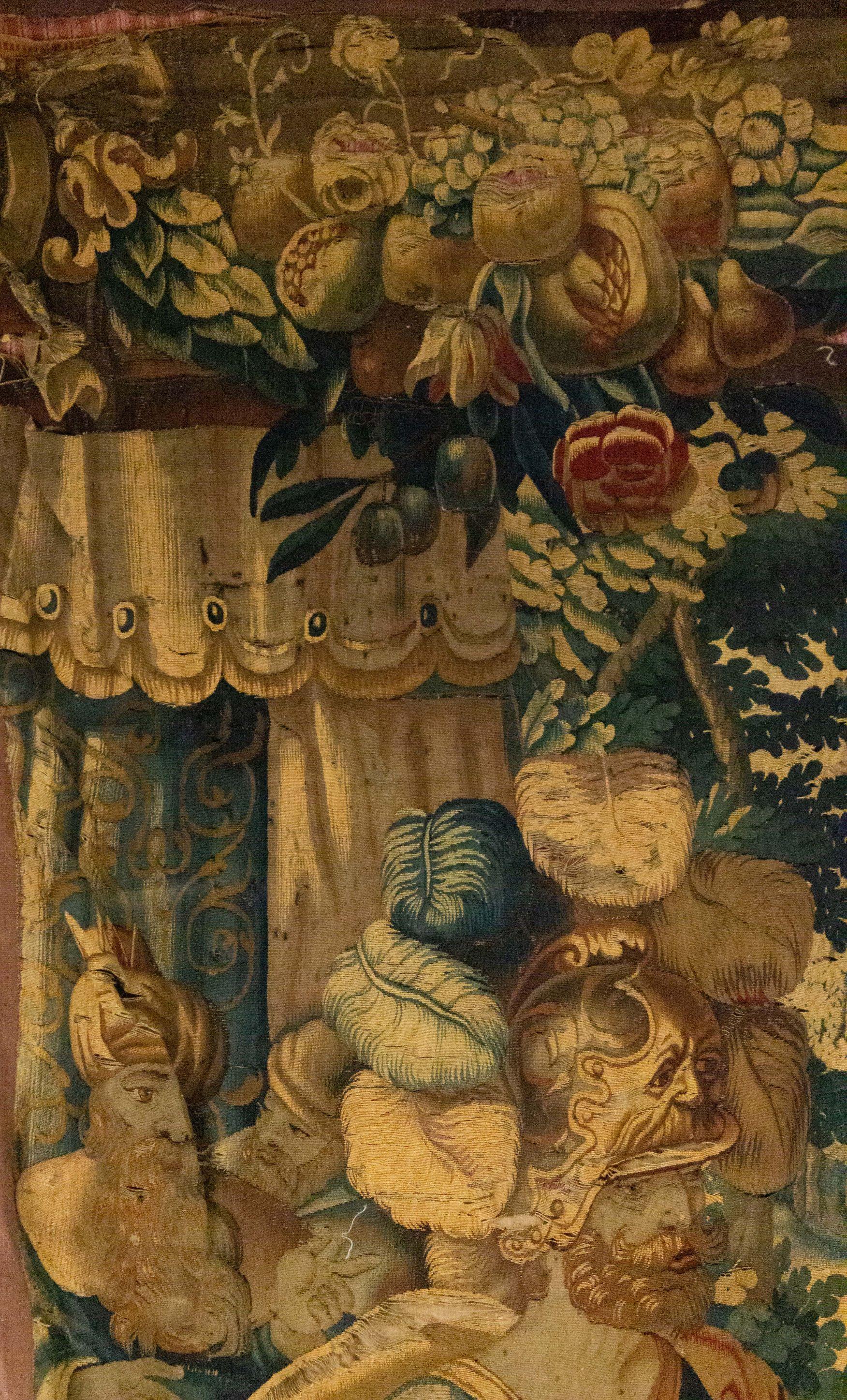 Belgischer gewebter Wandteppich mit Soldatenmotiv aus dem 17. Jahrhundert im Angebot 1