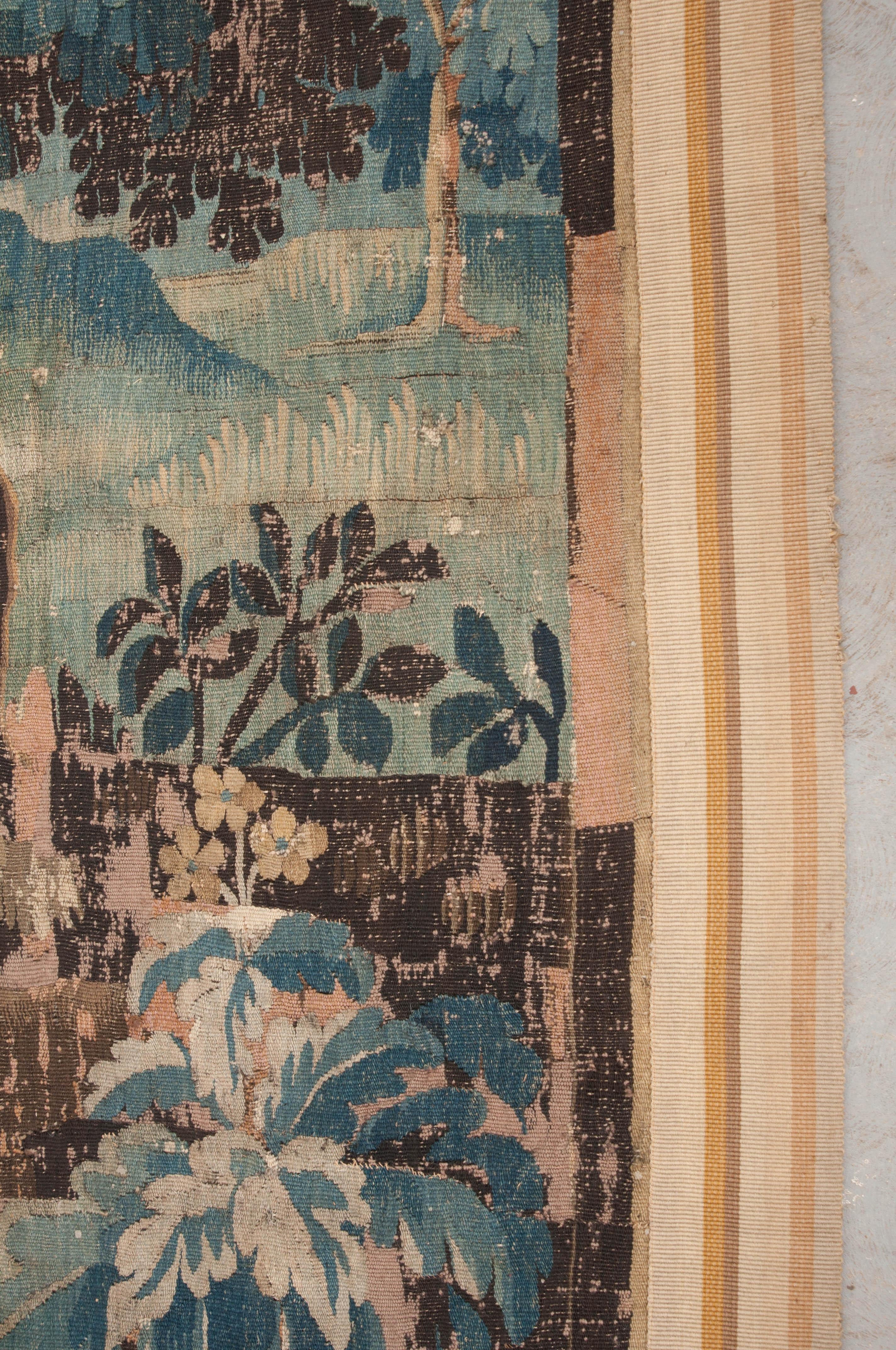 Wool Belgian 18th Century Tapestry Panel