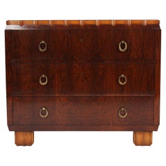 Belgian 1920s Hardwood Chest of Drawers