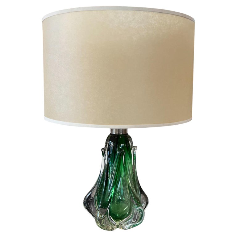 Curated visual reference: Green Glass Table Lamp Inspiration Reference: Belgian 1960S Green Glass Table Lamp For Sale At 1Stdibs