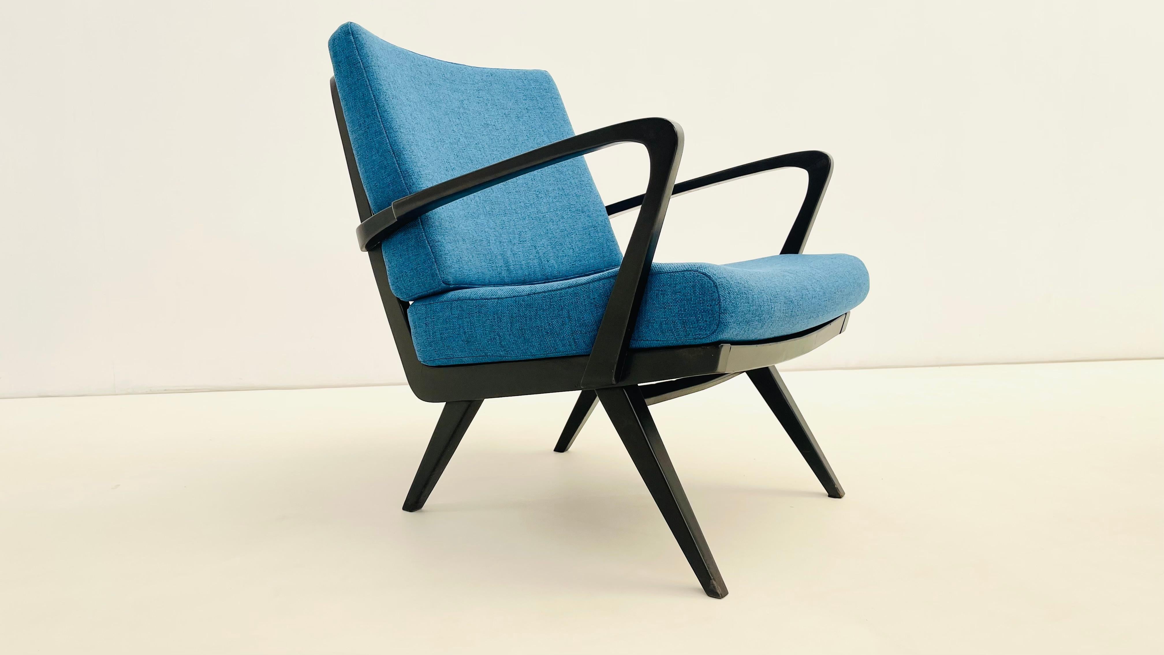 Cuir Paire de chaises longues belges des années 1960 en vente