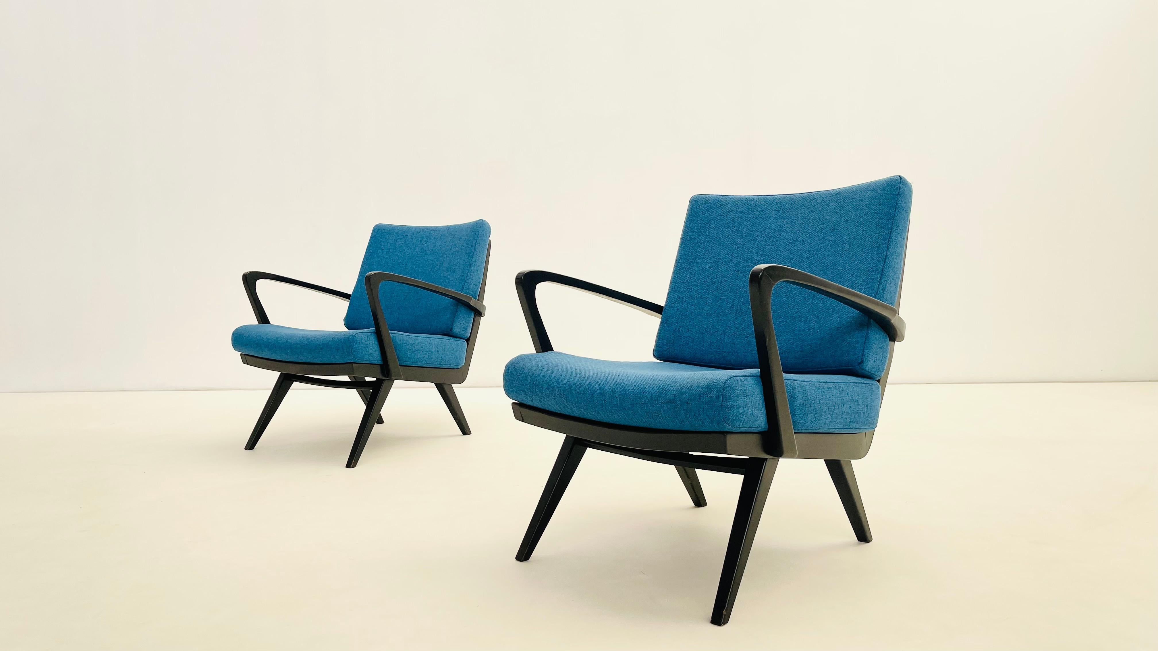 Paire de chaises longues belges des années 1960 en vente 1