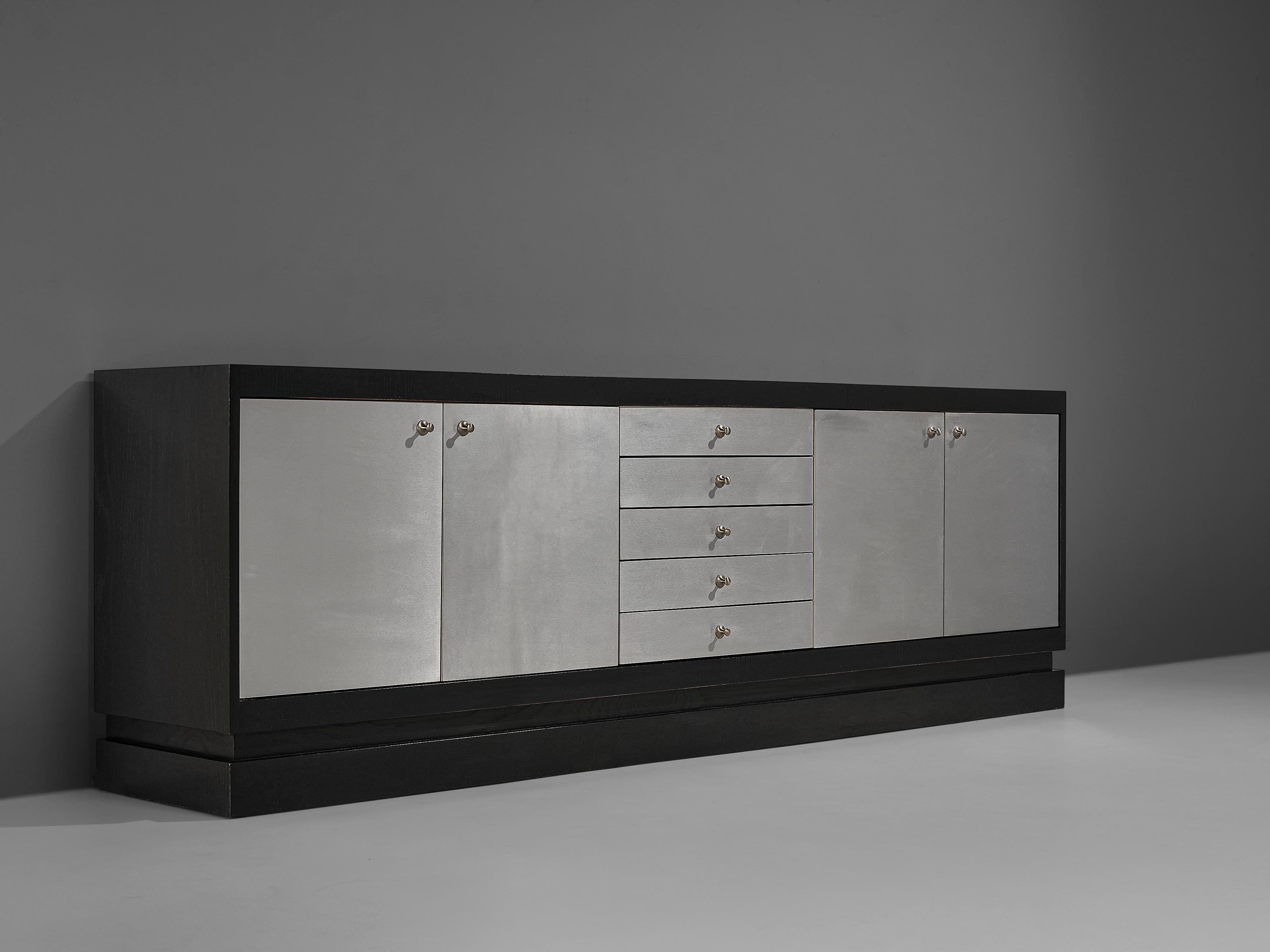 Post-Modern Belgian Aluminum Gloss Sideboard