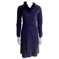 Belgian Anna Heylen Dress with Fur Collar