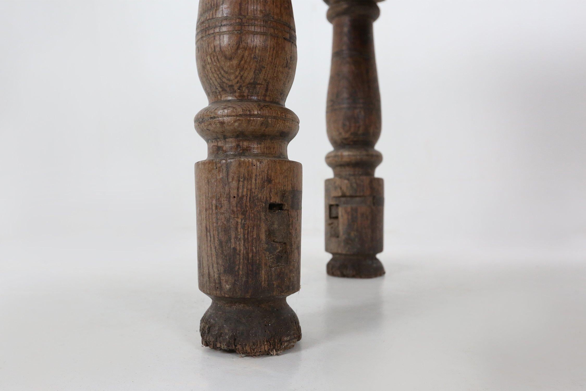 Belgischer antiker Konsolentisch aus Eiche mit Schublade, ca. 1740 im Angebot 8