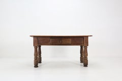 Ancienne console en chêne belge avec tiroir, vers 1740