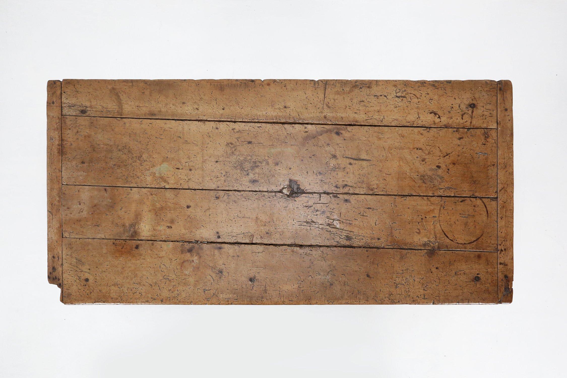 Belgischer antiker Konsolentisch aus Eiche mit Schublade, ca. 1740 im Angebot 1