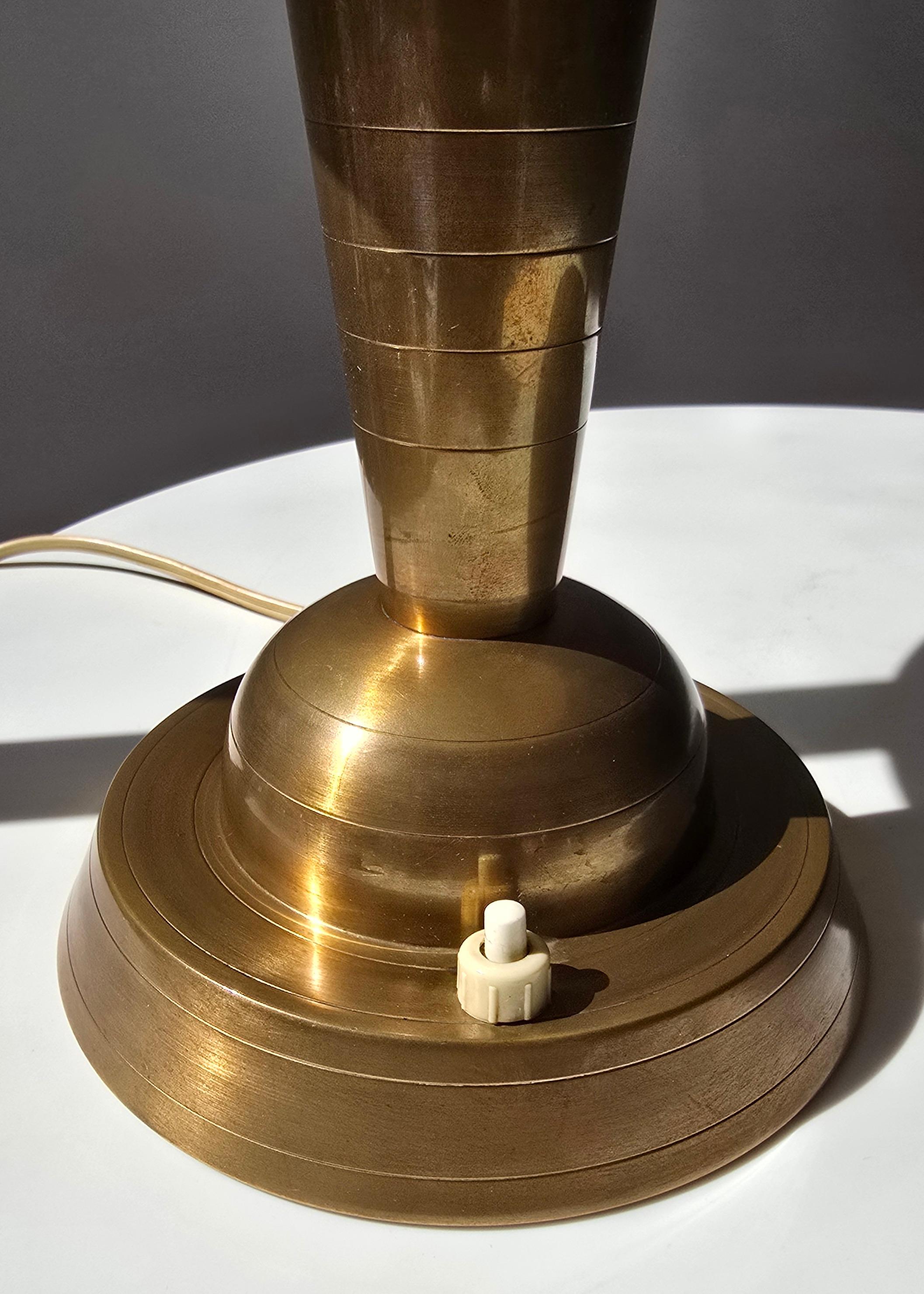 Belgische Art Deco Tischlampe aus Messing von Gersyl, 1930er Jahre im Angebot 2