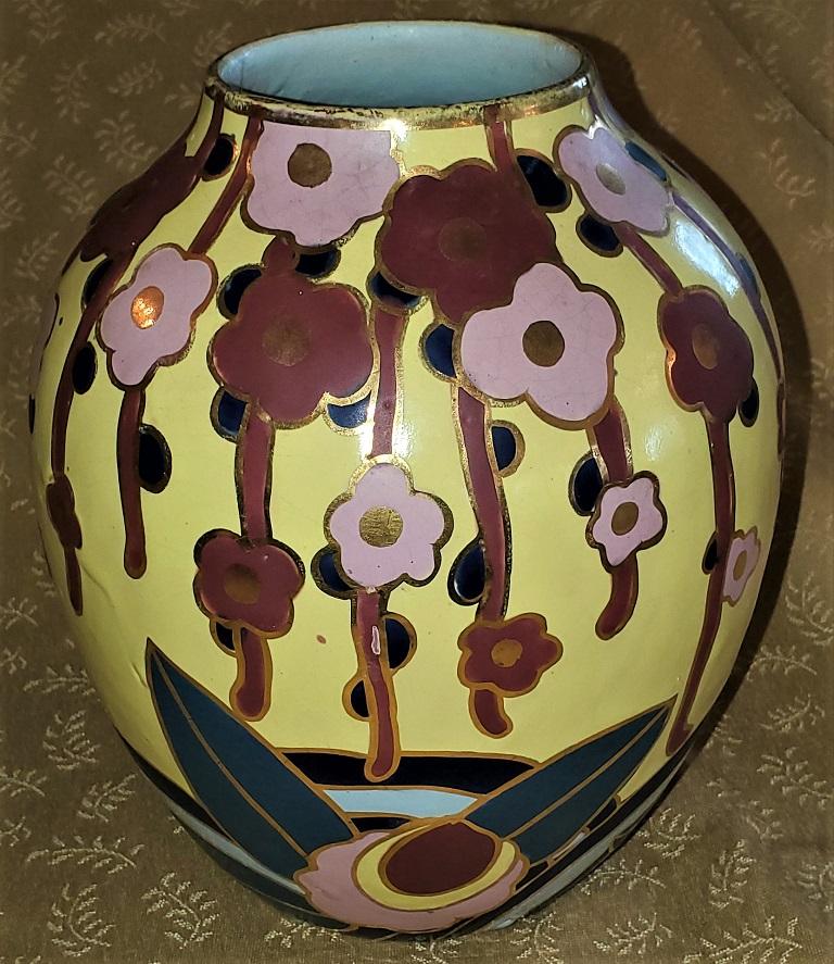 Belgian Art Deco Ceramic Vase by Cerabelga 4