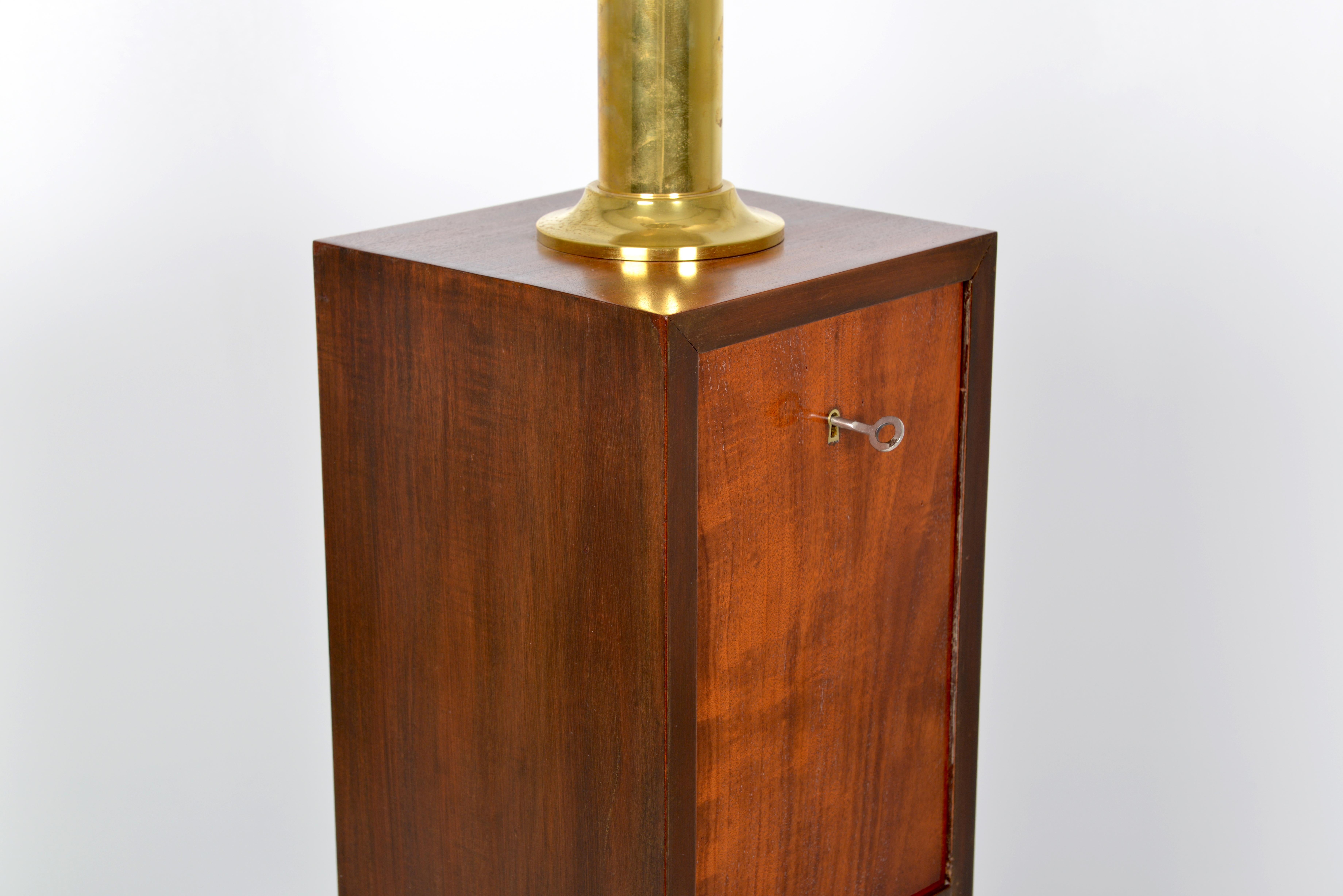 Belgian Art Deco Mahogany Standard Lamp, circa 1930 For Sale 4