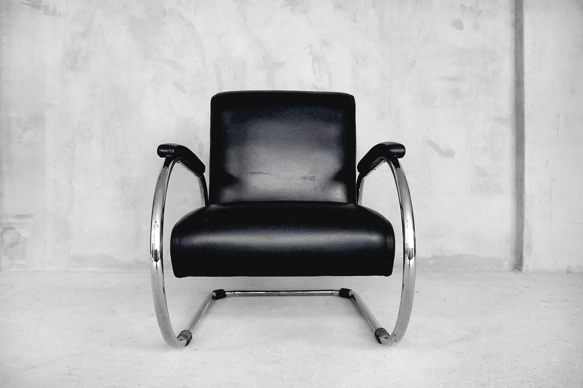 Belgian Art Deco Vilvoure Chair by Tubax, 1950s 2