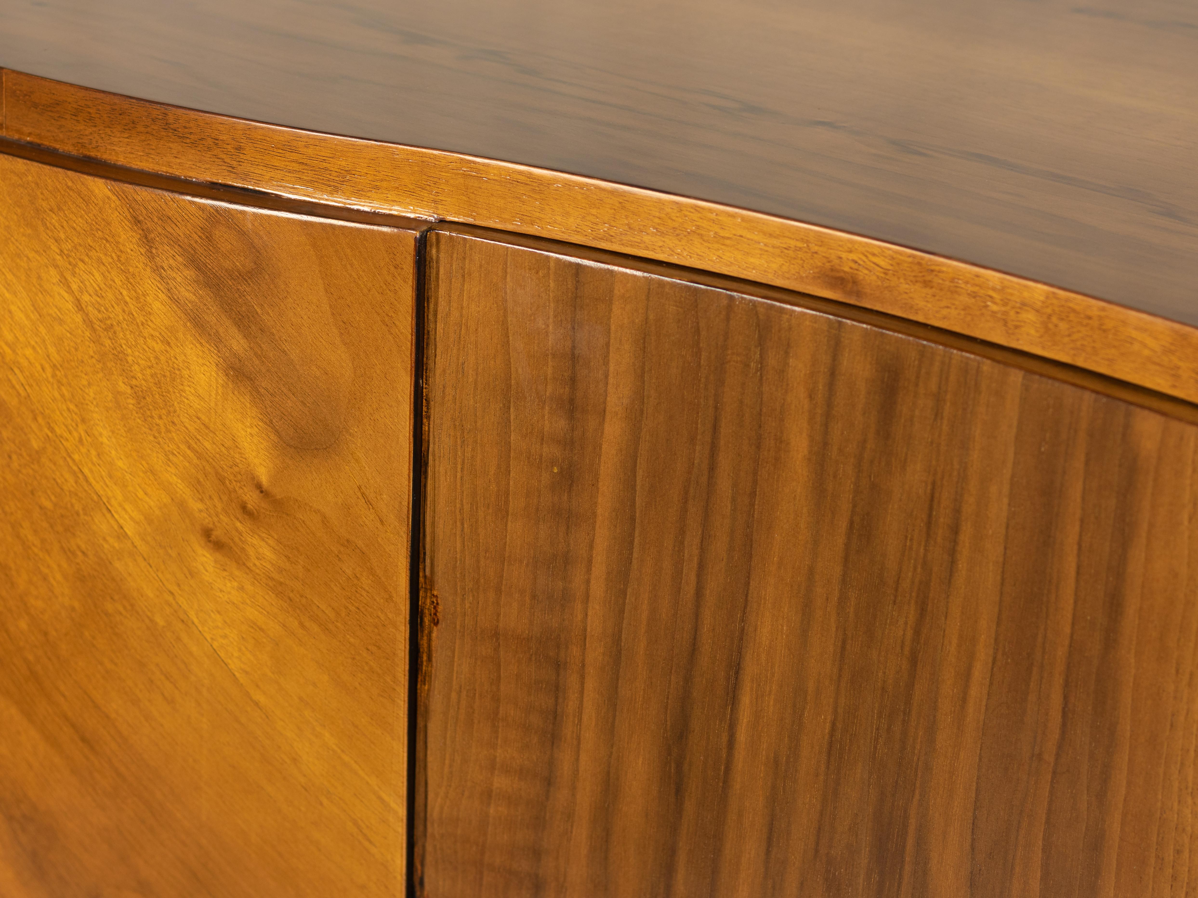 Belgian Art Deco Walnut Sideboard, 20th Century For Sale 7