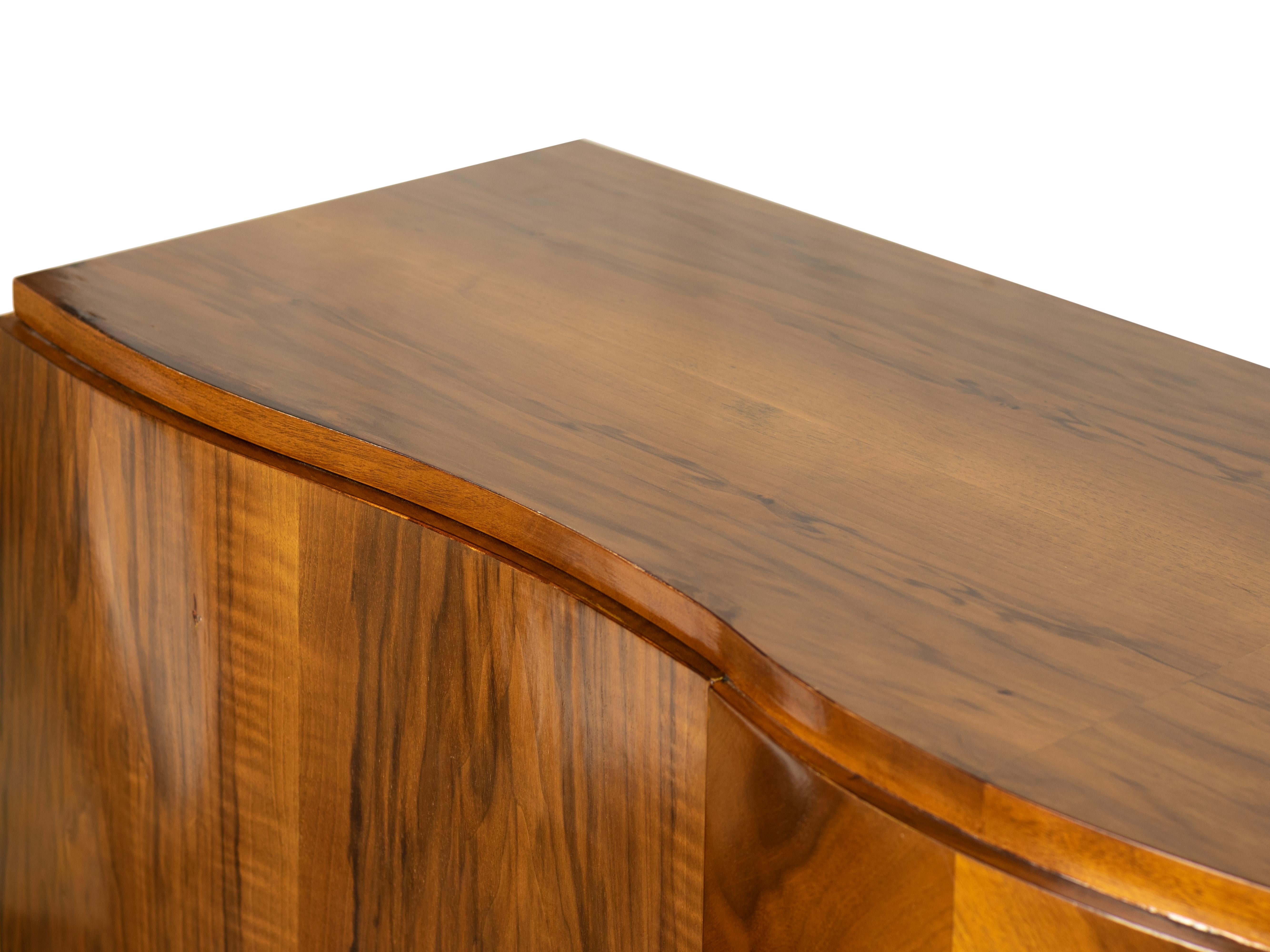 Belgian Art Deco Walnut Sideboard, 20th Century For Sale 8