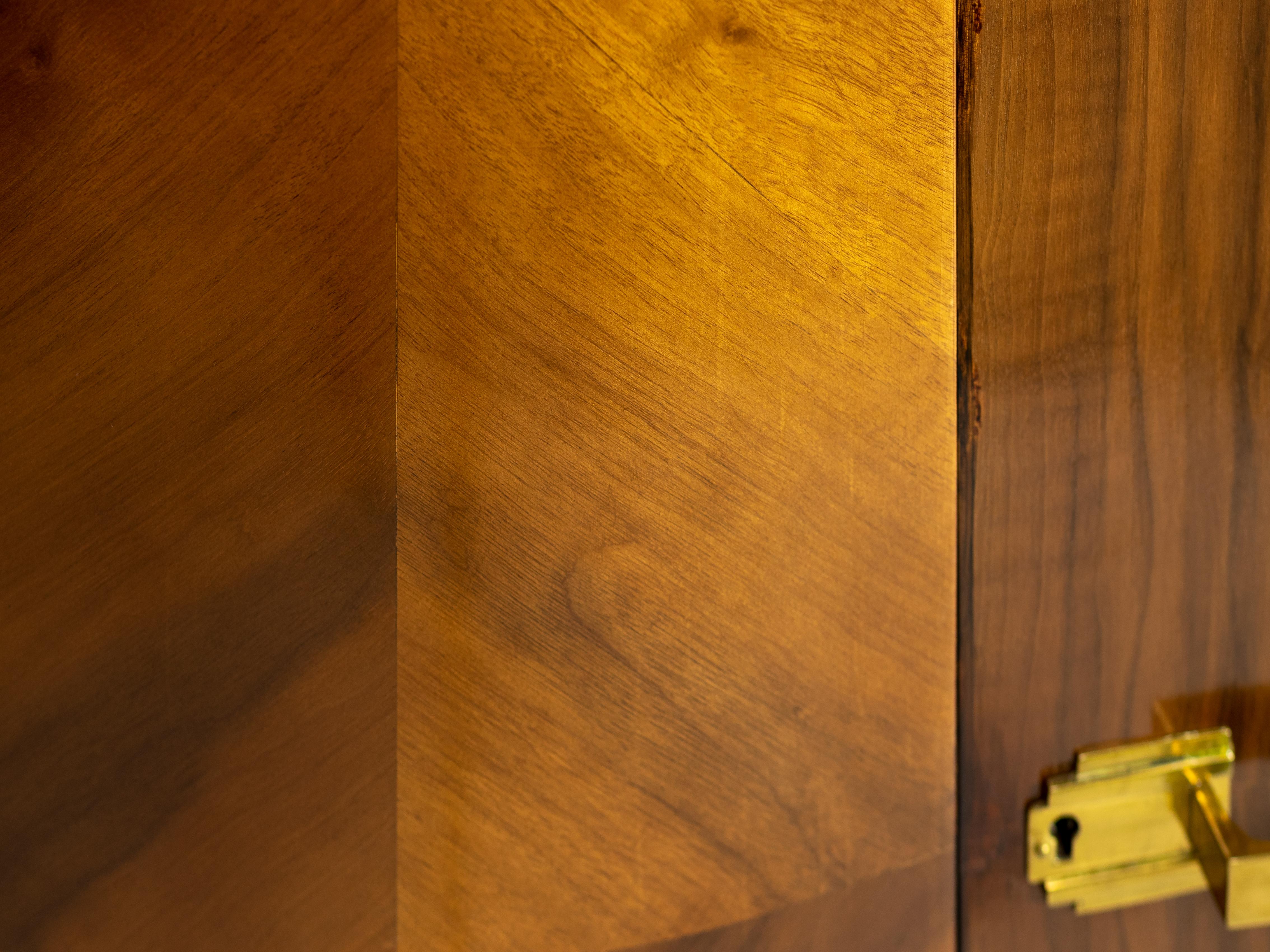 Belgian Art Deco Walnut Sideboard, 20th Century For Sale 3