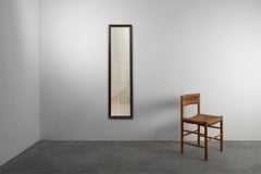 Belgischer Art Deco Mirror aus Holz mit gealtertem Glas, ca. 1930