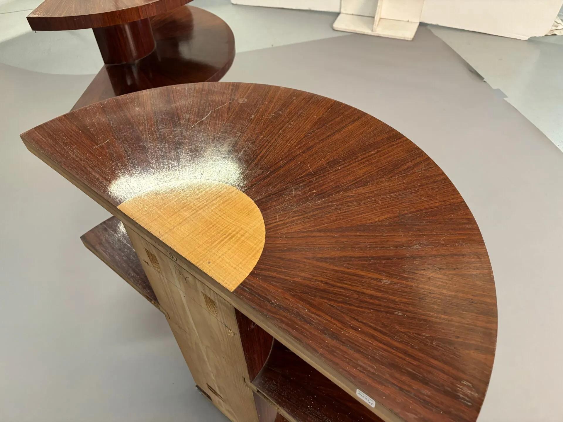Mid-20th Century Belgian art deco work circa 1930, pair of art deco period console circa 1930 For Sale
