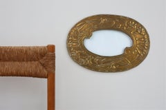 Belgischer Jugendstil Fotorahmen aus Kupfer und Glas, um 1910