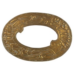 Belgischer Jugendstil Fotorahmen aus Kupfer und Glas, um 1910