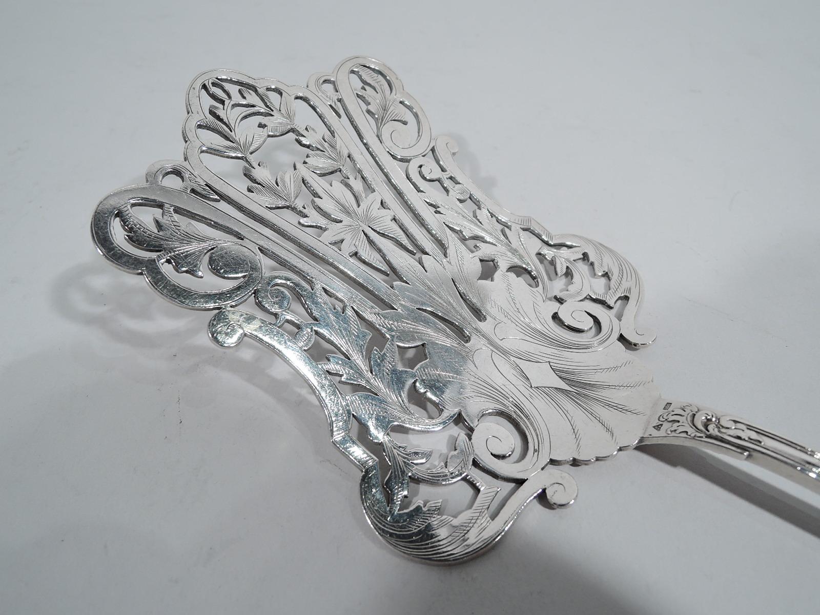 Belgian Art Nouveau Silver Asparagus Server by Wolfers Frères In Excellent Condition In New York, NY