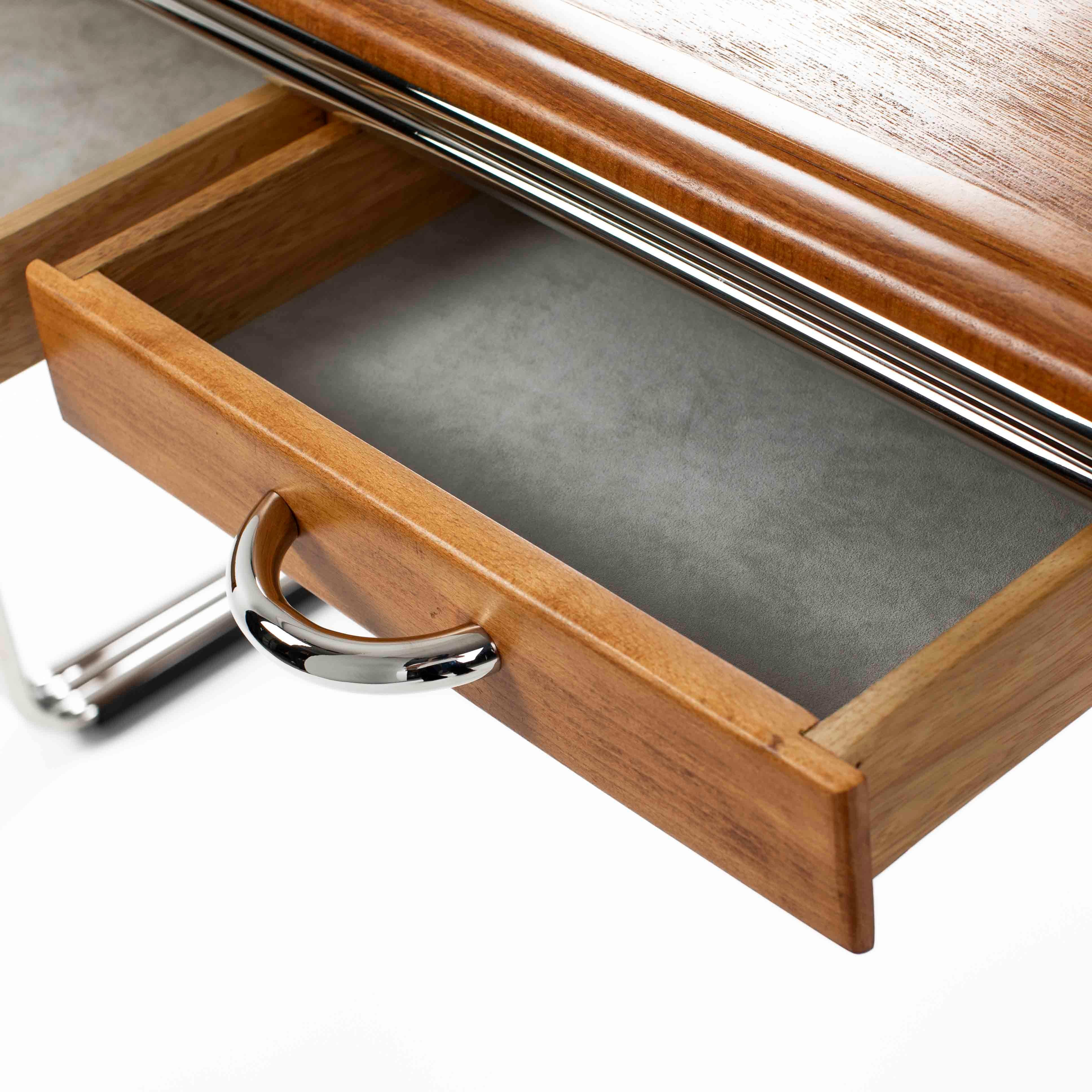 Scrivania Bauhaus belga in Beeche con telaio tubolare riverniciato a 2-3 pezzi, anni '30 in vendita 8